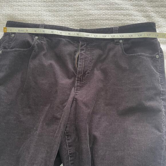 Size 16 Talbots Black Curvy Fit Bootcut Corduroy Pants - Picture 6 of 7